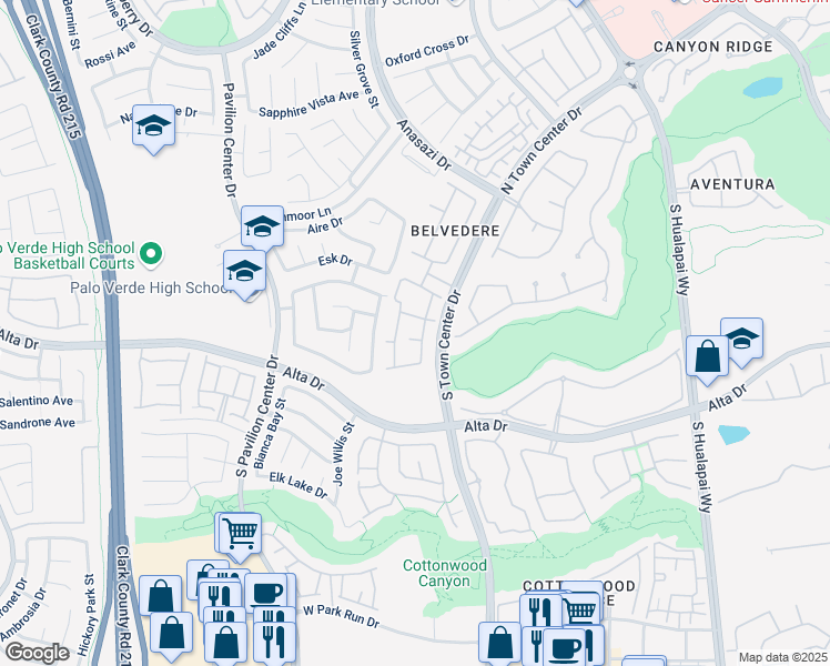 map of restaurants, bars, coffee shops, grocery stores, and more near 10524 Autumn Pine Avenue in Las Vegas