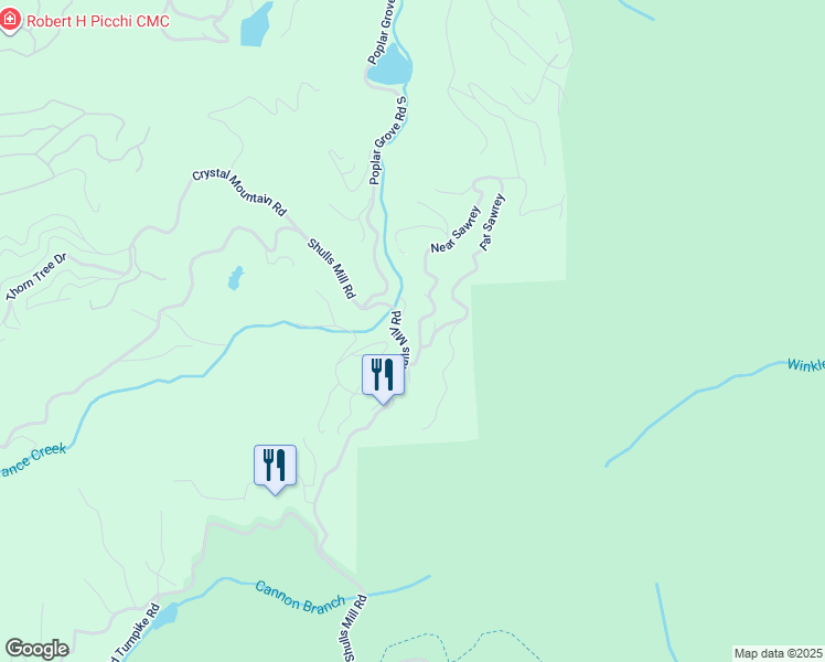 map of restaurants, bars, coffee shops, grocery stores, and more near 195 Near Sawrey in Boone