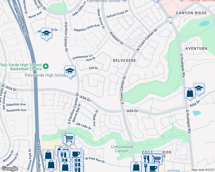 map of restaurants, bars, coffee shops, grocery stores, and more near 312 Magnolia Arbor Street in Las Vegas