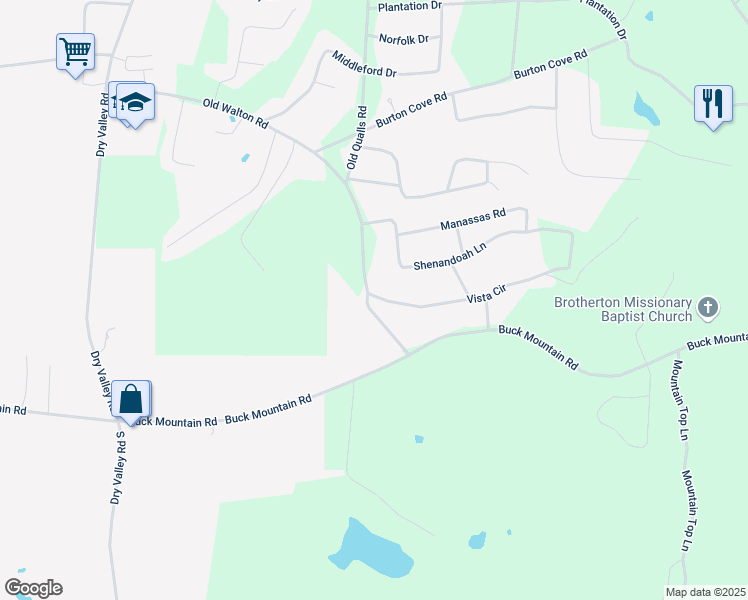 map of restaurants, bars, coffee shops, grocery stores, and more near 200 Old Qualls Road in Cookeville