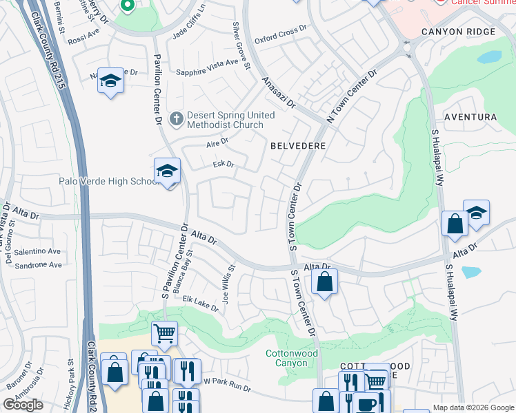 map of restaurants, bars, coffee shops, grocery stores, and more near 312 Magnolia Arbor Street in Las Vegas