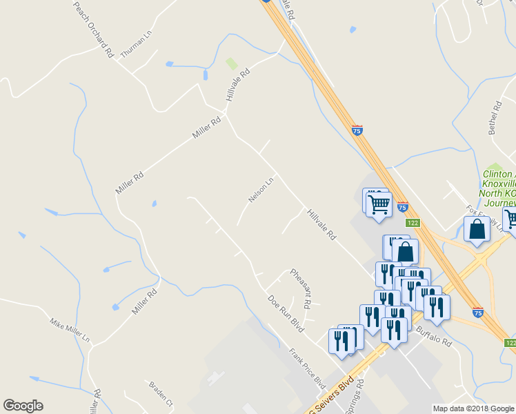 map of restaurants, bars, coffee shops, grocery stores, and more near 125 Nelson Lane in Clinton