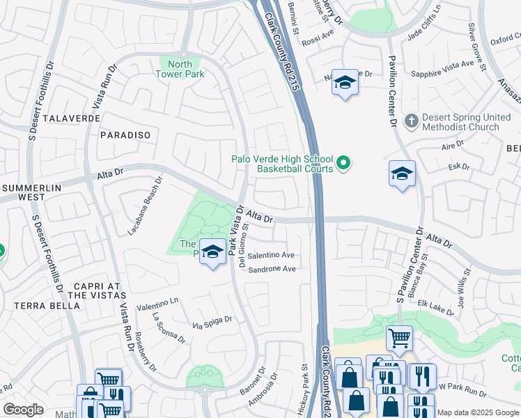 map of restaurants, bars, coffee shops, grocery stores, and more near 11261 Playa Caribe Avenue in Las Vegas