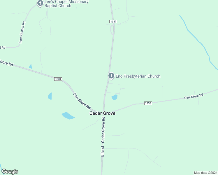 map of restaurants, bars, coffee shops, grocery stores, and more near 5317 Efland - Cedar Grove Road in Cedar Grove
