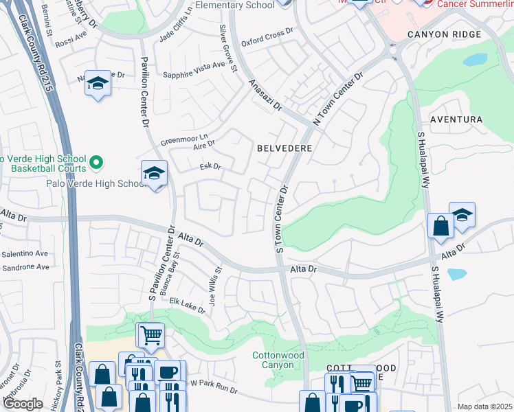 map of restaurants, bars, coffee shops, grocery stores, and more near 10524 Autumn Pine Avenue in Las Vegas