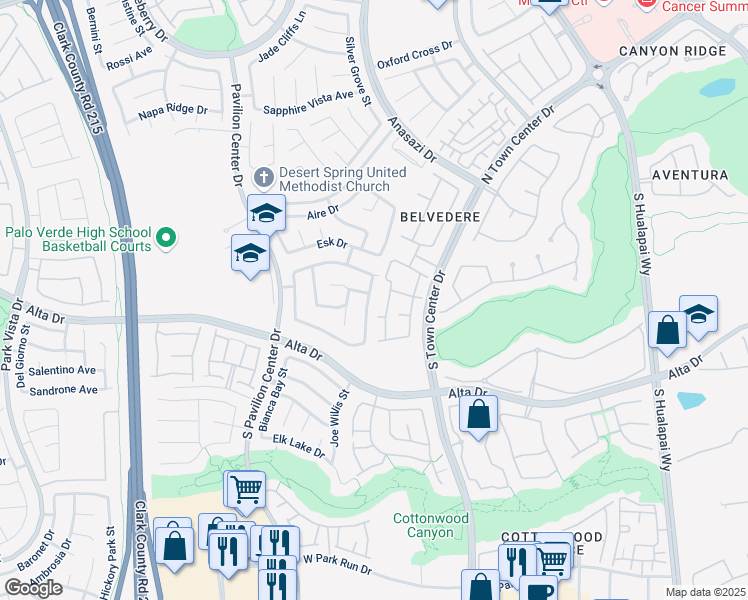 map of restaurants, bars, coffee shops, grocery stores, and more near 320 Magnolia Arbor Street in Las Vegas