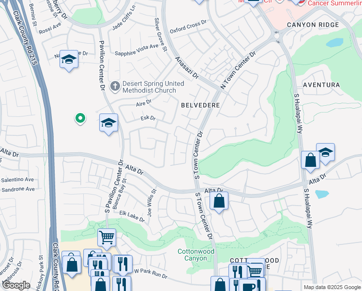map of restaurants, bars, coffee shops, grocery stores, and more near 10525 Autumn Pine Avenue in Las Vegas