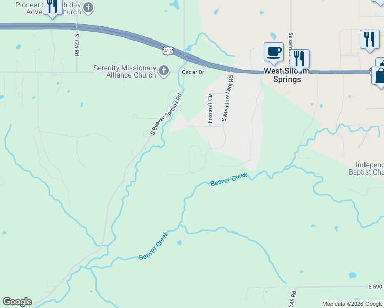 map of restaurants, bars, coffee shops, grocery stores, and more near 591 Meadowlark Drive in Watts