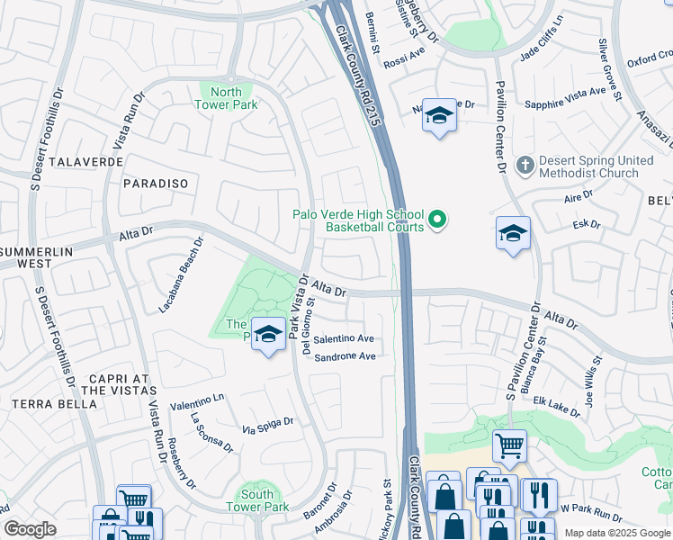 map of restaurants, bars, coffee shops, grocery stores, and more near 11256 Playa Caribe Avenue in Las Vegas