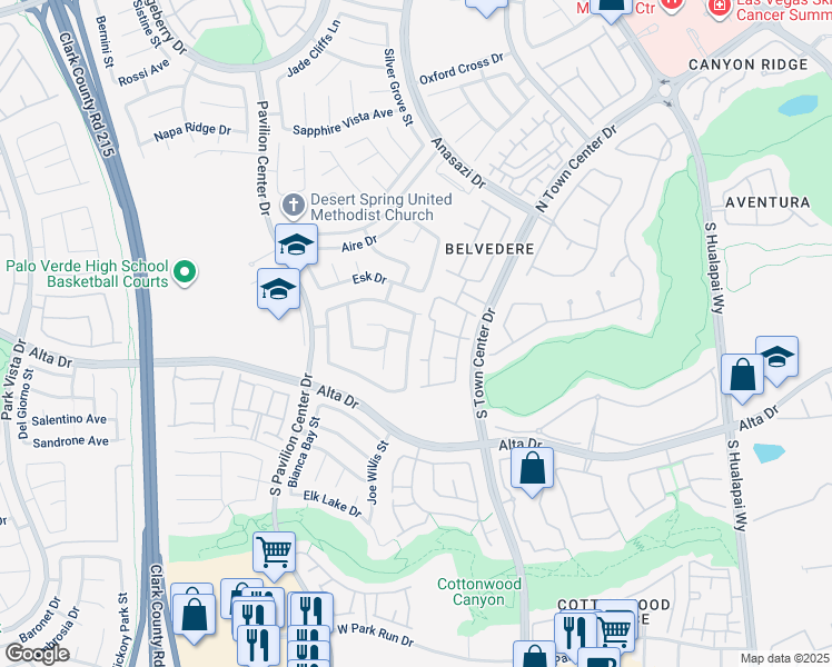 map of restaurants, bars, coffee shops, grocery stores, and more near 312 Magnolia Arbor Street in Las Vegas