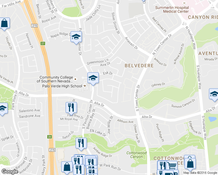 map of restaurants, bars, coffee shops, grocery stores, and more near 10637 Lace Vine Arbor Ave in Las Vegas