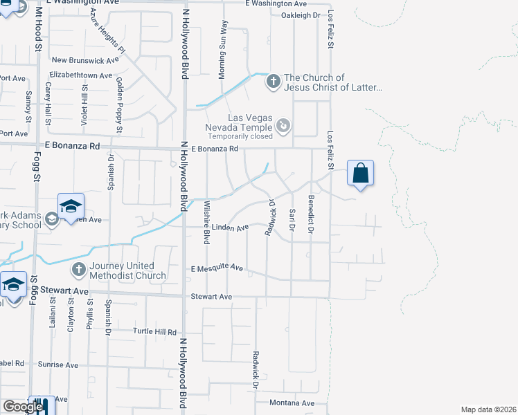 map of restaurants, bars, coffee shops, grocery stores, and more near 6875 Beverly Glen Avenue in Las Vegas
