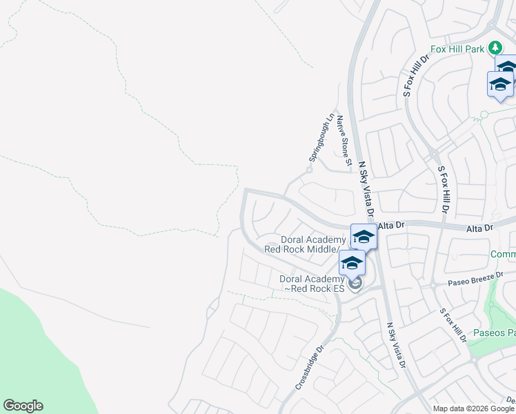 map of restaurants, bars, coffee shops, grocery stores, and more near 348 American Dipper Street in Las Vegas