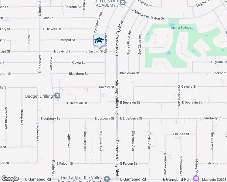 map of restaurants, bars, coffee shops, grocery stores, and more near 3320 Pahrump Valley Boulevard in Pahrump