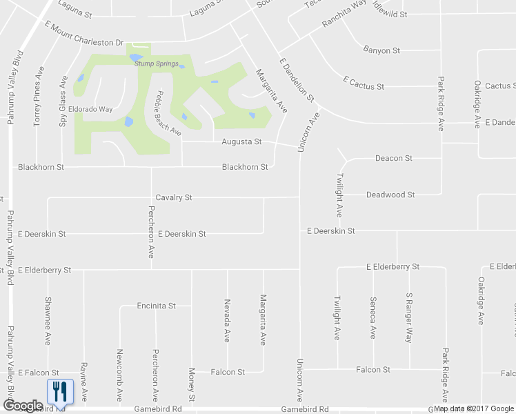 map of restaurants, bars, coffee shops, grocery stores, and more near 1861 Cavalry Street in Pahrump