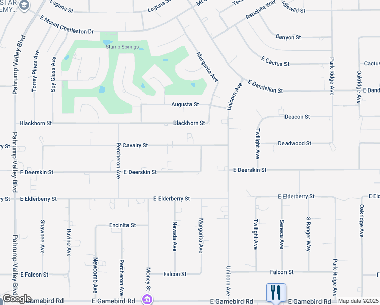 map of restaurants, bars, coffee shops, grocery stores, and more near 2 Cavalry Street in Pahrump