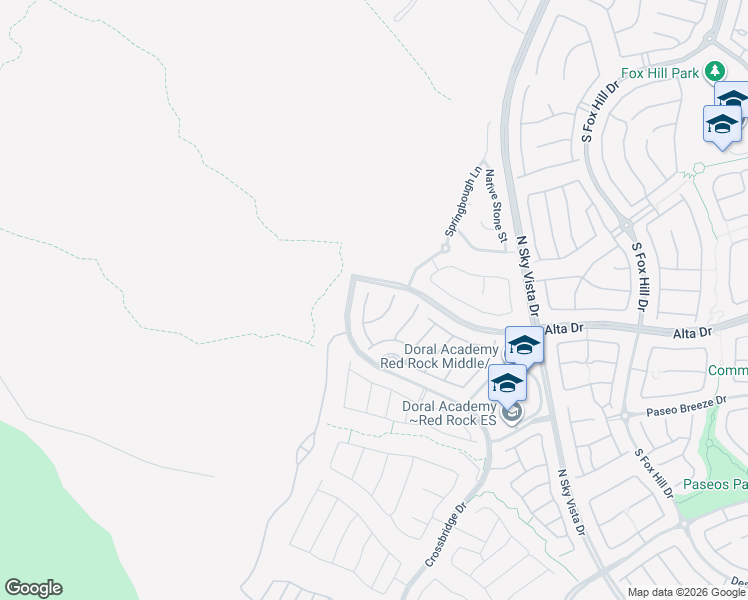 map of restaurants, bars, coffee shops, grocery stores, and more near 348 American Dipper Street in Las Vegas