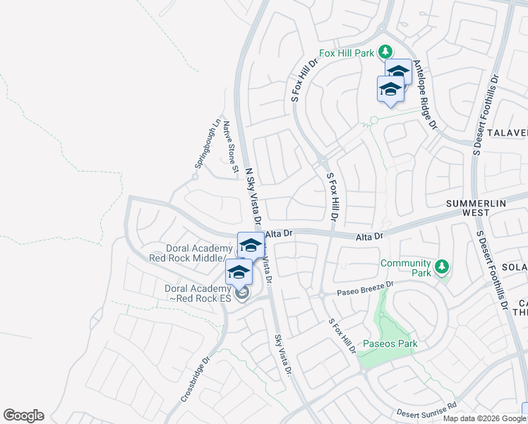 map of restaurants, bars, coffee shops, grocery stores, and more near 474 Cabral Peak Street in Las Vegas