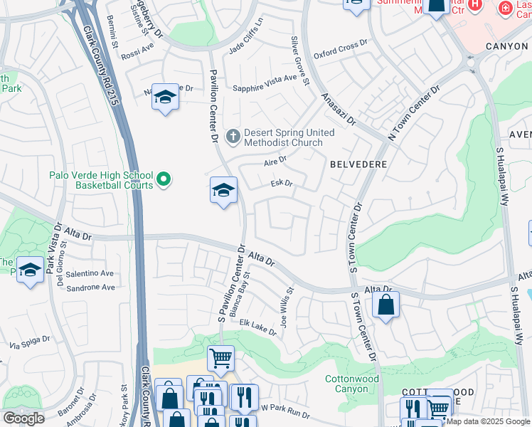 map of restaurants, bars, coffee shops, grocery stores, and more near 317 Lilac Arbor Street in Las Vegas