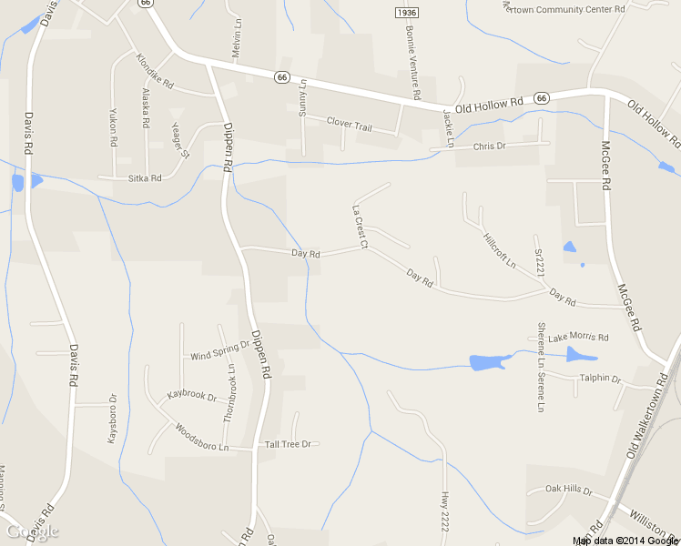 map of restaurants, bars, coffee shops, grocery stores, and more near 3434 Day Rd in Walkertown
