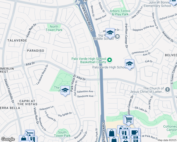 map of restaurants, bars, coffee shops, grocery stores, and more near 11233 Gibbs Hill Avenue in Las Vegas