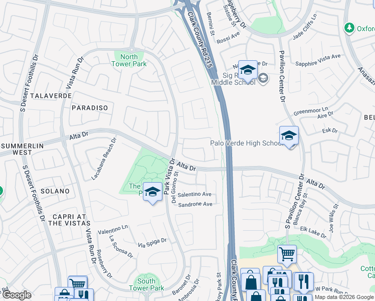 map of restaurants, bars, coffee shops, grocery stores, and more near 11256 Playa Caribe Avenue in Las Vegas