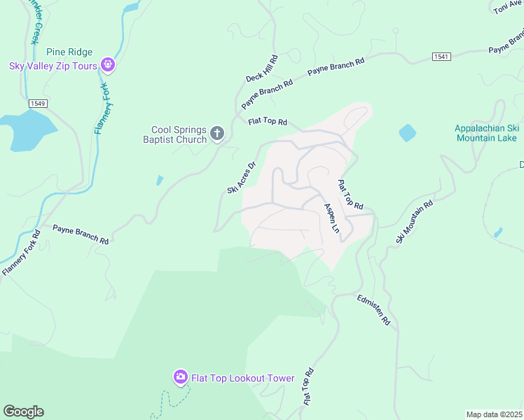map of restaurants, bars, coffee shops, grocery stores, and more near 1030 Ski Acres Drive in Blowing Rock