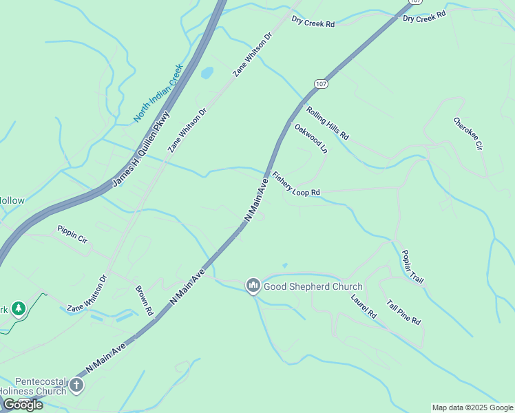 map of restaurants, bars, coffee shops, grocery stores, and more near 1834 North Main Avenue in Erwin