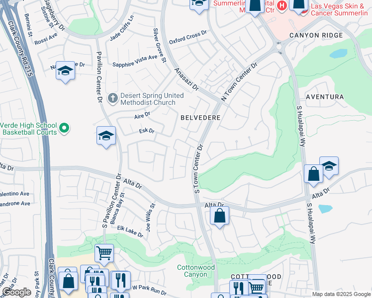 map of restaurants, bars, coffee shops, grocery stores, and more near 10524 Autumn Pine Avenue in Las Vegas