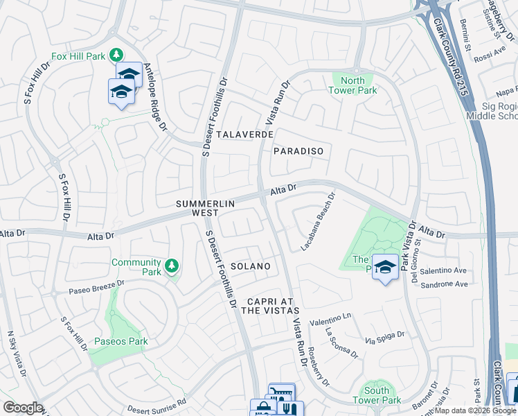map of restaurants, bars, coffee shops, grocery stores, and more near 537 Caribbean Palm Drive in Las Vegas
