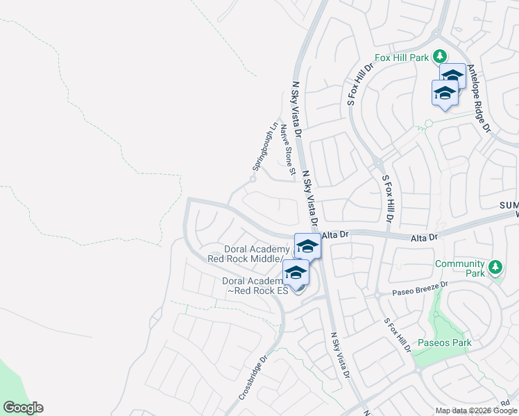 map of restaurants, bars, coffee shops, grocery stores, and more near 12421 Sunset Sage Avenue in Las Vegas