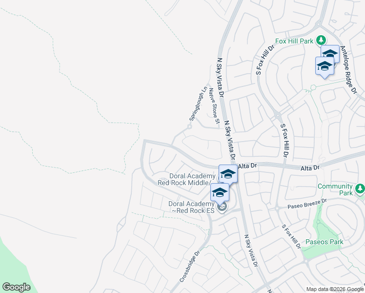 map of restaurants, bars, coffee shops, grocery stores, and more near 12457 Sunset Sage Avenue in Las Vegas