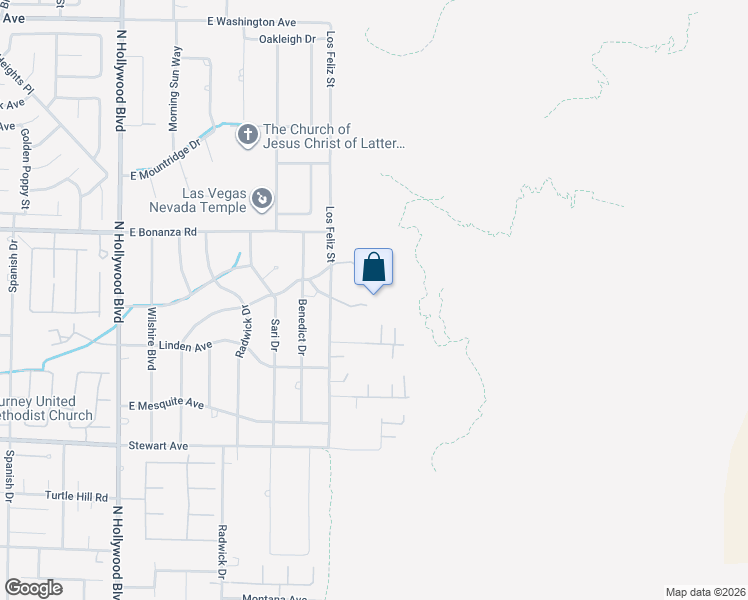 map of restaurants, bars, coffee shops, grocery stores, and more near 672 Los Feliz Street in Las Vegas