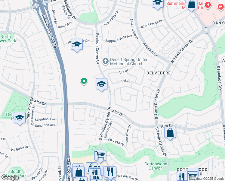 map of restaurants, bars, coffee shops, grocery stores, and more near 328 Jacaranda Arbor Street in Las Vegas