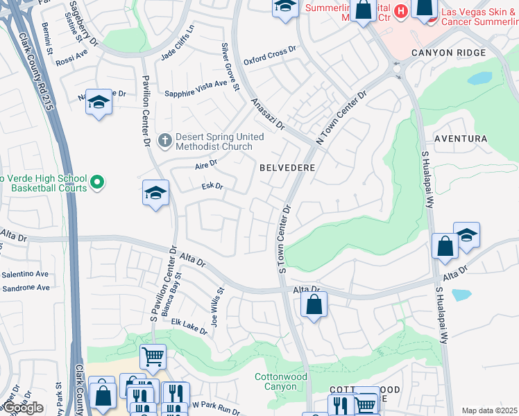map of restaurants, bars, coffee shops, grocery stores, and more near 10524 Autumn Pine Avenue in Las Vegas