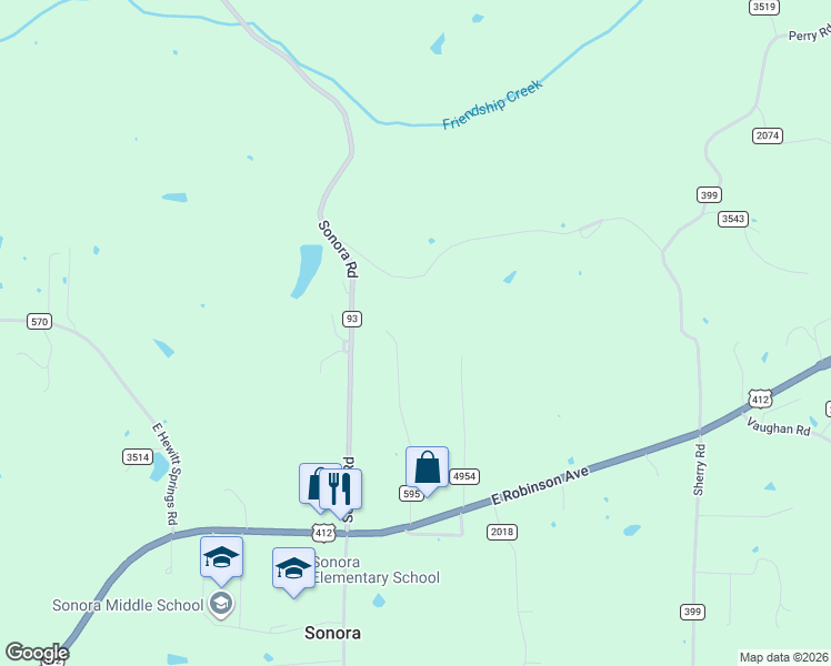 map of restaurants, bars, coffee shops, grocery stores, and more near in Springdale