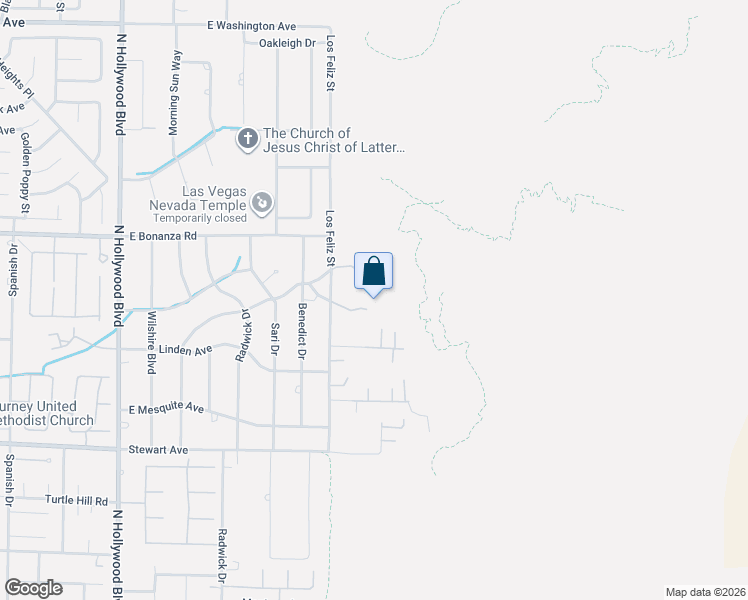 map of restaurants, bars, coffee shops, grocery stores, and more near 635 Schrieber Street in Las Vegas
