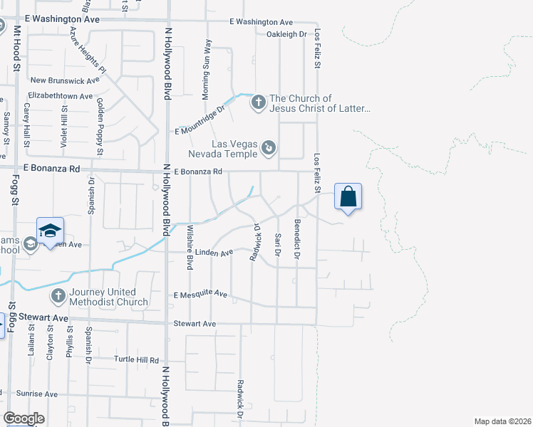 map of restaurants, bars, coffee shops, grocery stores, and more near 733 Sari Drive in Las Vegas
