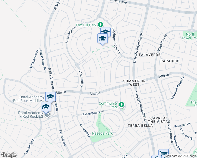 map of restaurants, bars, coffee shops, grocery stores, and more near 466 Rosina Vista Street in Las Vegas