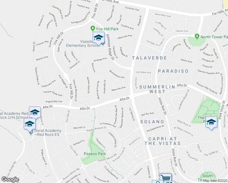 map of restaurants, bars, coffee shops, grocery stores, and more near 11847 Mino Rio Avenue in Las Vegas