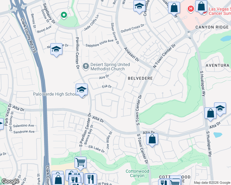 map of restaurants, bars, coffee shops, grocery stores, and more near 212 Stour Lane in Las Vegas