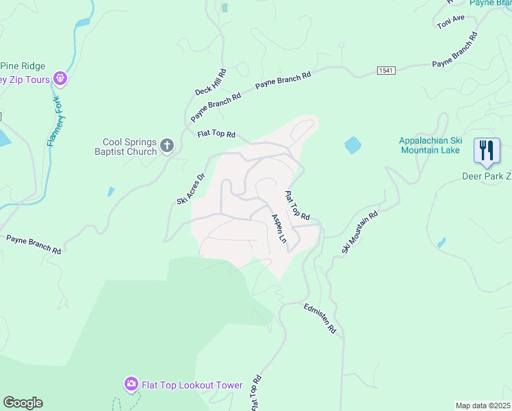 map of restaurants, bars, coffee shops, grocery stores, and more near 942 Alpine Drive in Blowing Rock