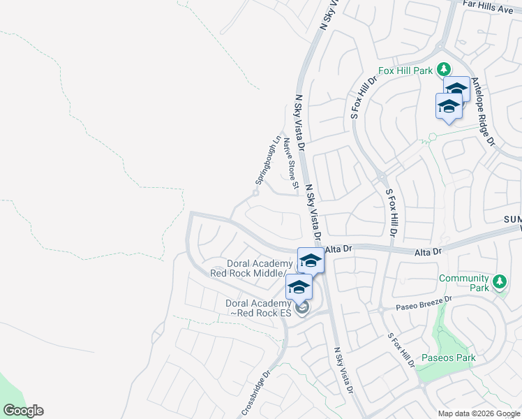 map of restaurants, bars, coffee shops, grocery stores, and more near 12450 Iron Bluff Avenue in Las Vegas