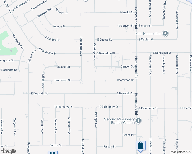 map of restaurants, bars, coffee shops, grocery stores, and more near 2630 Deadwood Street in Pahrump
