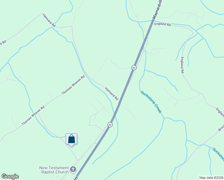 map of restaurants, bars, coffee shops, grocery stores, and more near 131 Hansard Road in Maynardville
