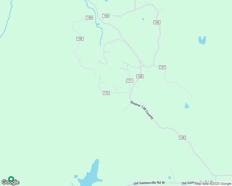 map of restaurants, bars, coffee shops, grocery stores, and more near Greene 172 Road in Greene County