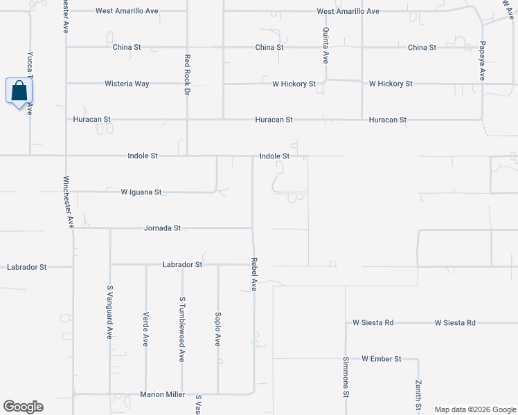 map of restaurants, bars, coffee shops, grocery stores, and more near 3231 Rebel Avenue in Pahrump