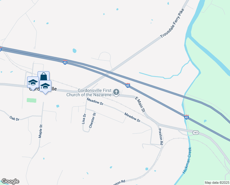 map of restaurants, bars, coffee shops, grocery stores, and more near 167 East Main Street in Gordonsville