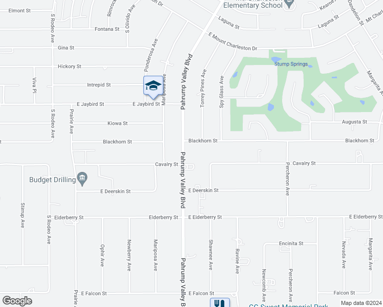 map of restaurants, bars, coffee shops, grocery stores, and more near 3211 Pahrump Valley Boulevard in Pahrump
