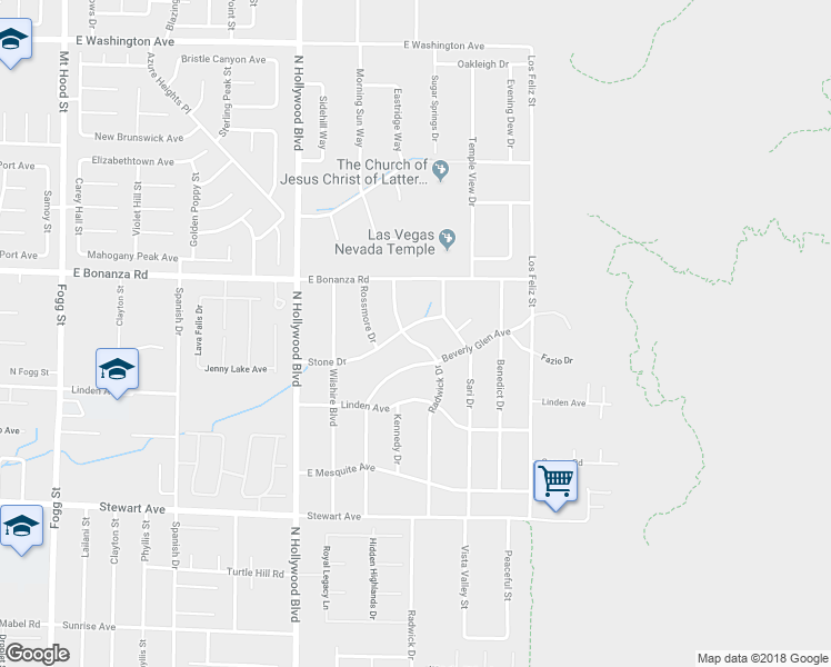 map of restaurants, bars, coffee shops, grocery stores, and more near 6885 Stone Drive in Las Vegas